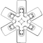 530177M1 New 6 Blade Fan Fits Massey Ferguson 1085 285 1.625" Pilot Hole