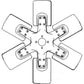 530177M1 New 6 Blade Fan Fits Massey Ferguson 1085 285 1.625" Pilot Hole
