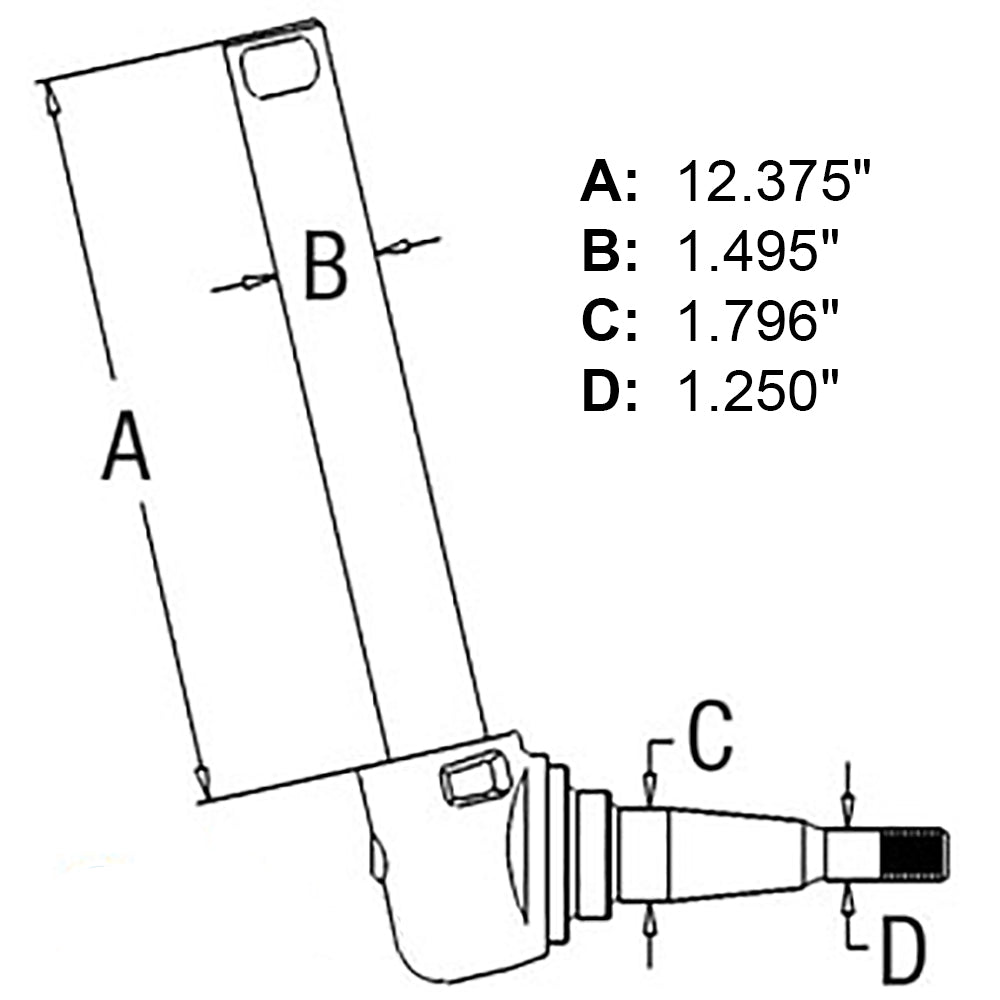 532966M92 New RH / LH Spindle Fits Massey Ferguson Tractor 165 175 255 265 275