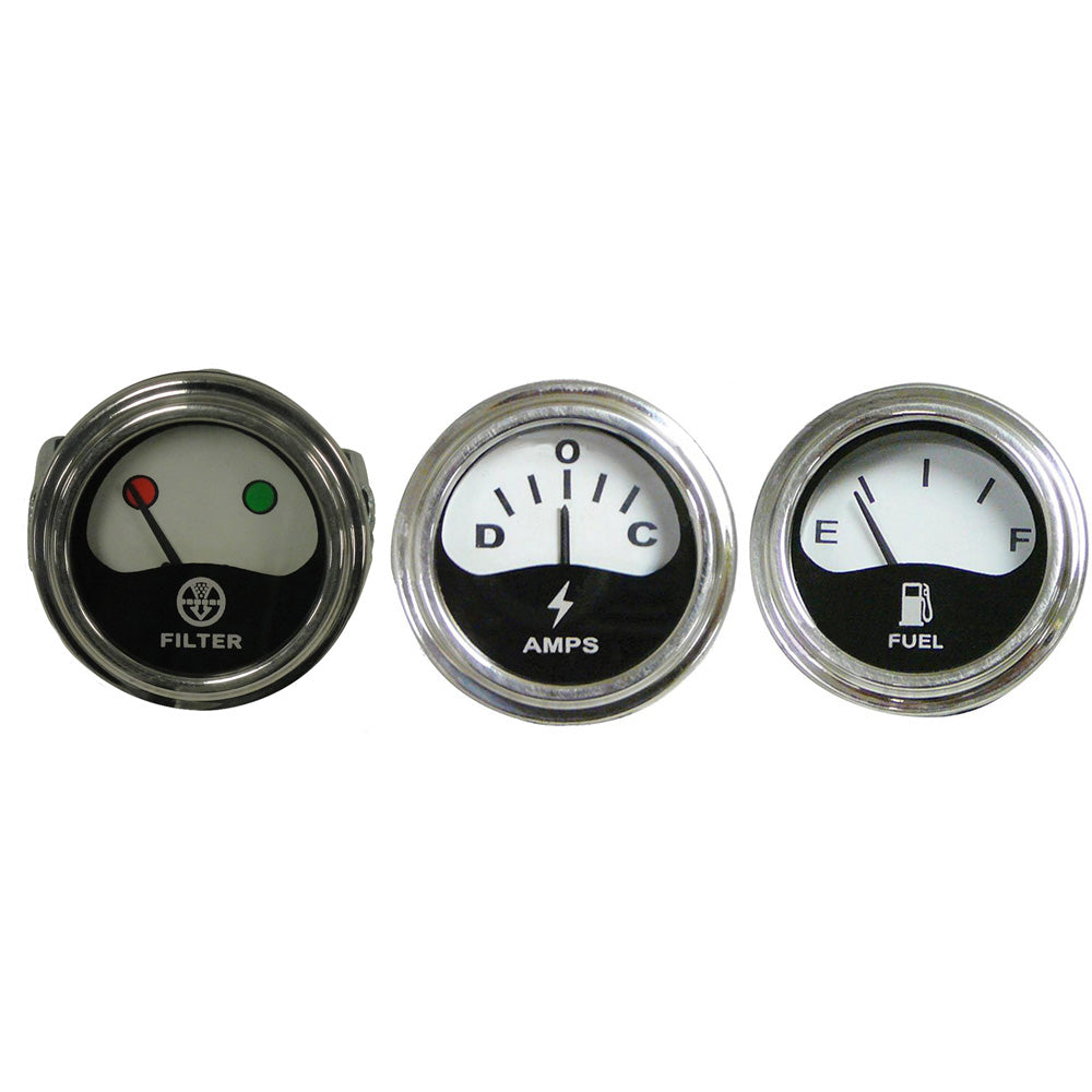 Gauge Set Amp Fuel & Air Cleaner Gauge Fits International IH 766 966 1066 1466