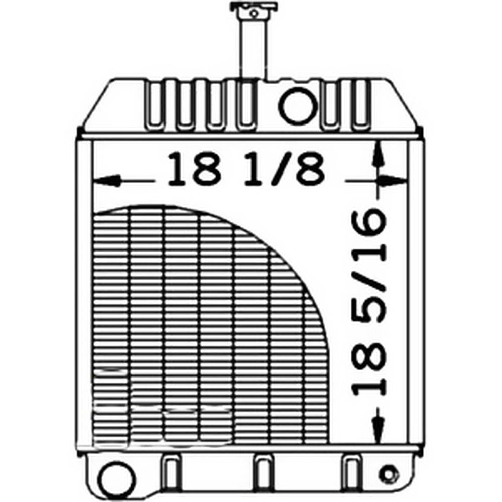 534229M95 Radiator without Oil Cooler Fits Massey Ferguson Tractor 275