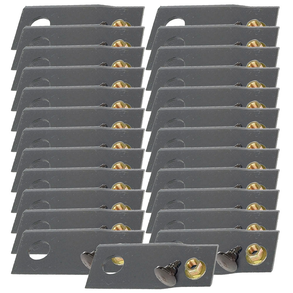 Set of 25 Disc Mower Blades with Bolts & Nuts Fits Kuhn Replaces 559-033-10