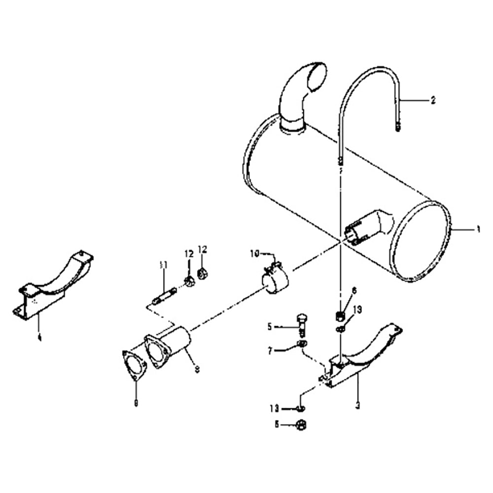 Muffler 5I7935 Fits Caterpillar 311-A 312-A 312B L