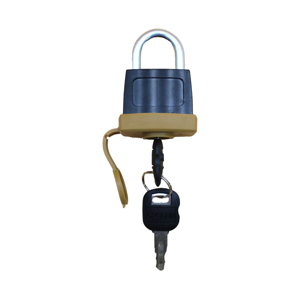 (4) Heavy Duty Weatherproof Padlocks with (2)Keys Rubber Sealed Fuel Cap Lock