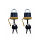 (2) Heavy Duty Weatherproof Padlocks with (2)Keys Rubber Sealed Fuel Cap Lock
