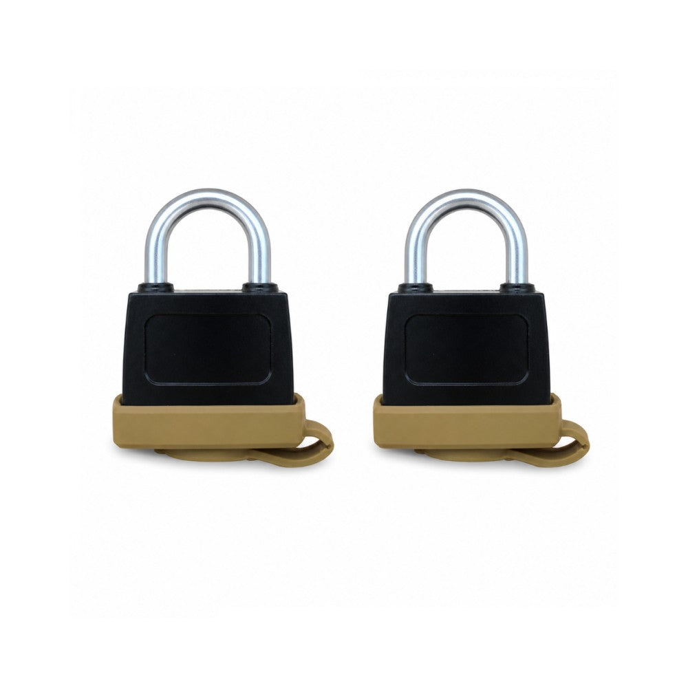 (2) Heavy Duty Weatherproof Padlocks with (2)Keys Rubber Sealed Fuel Cap Lock