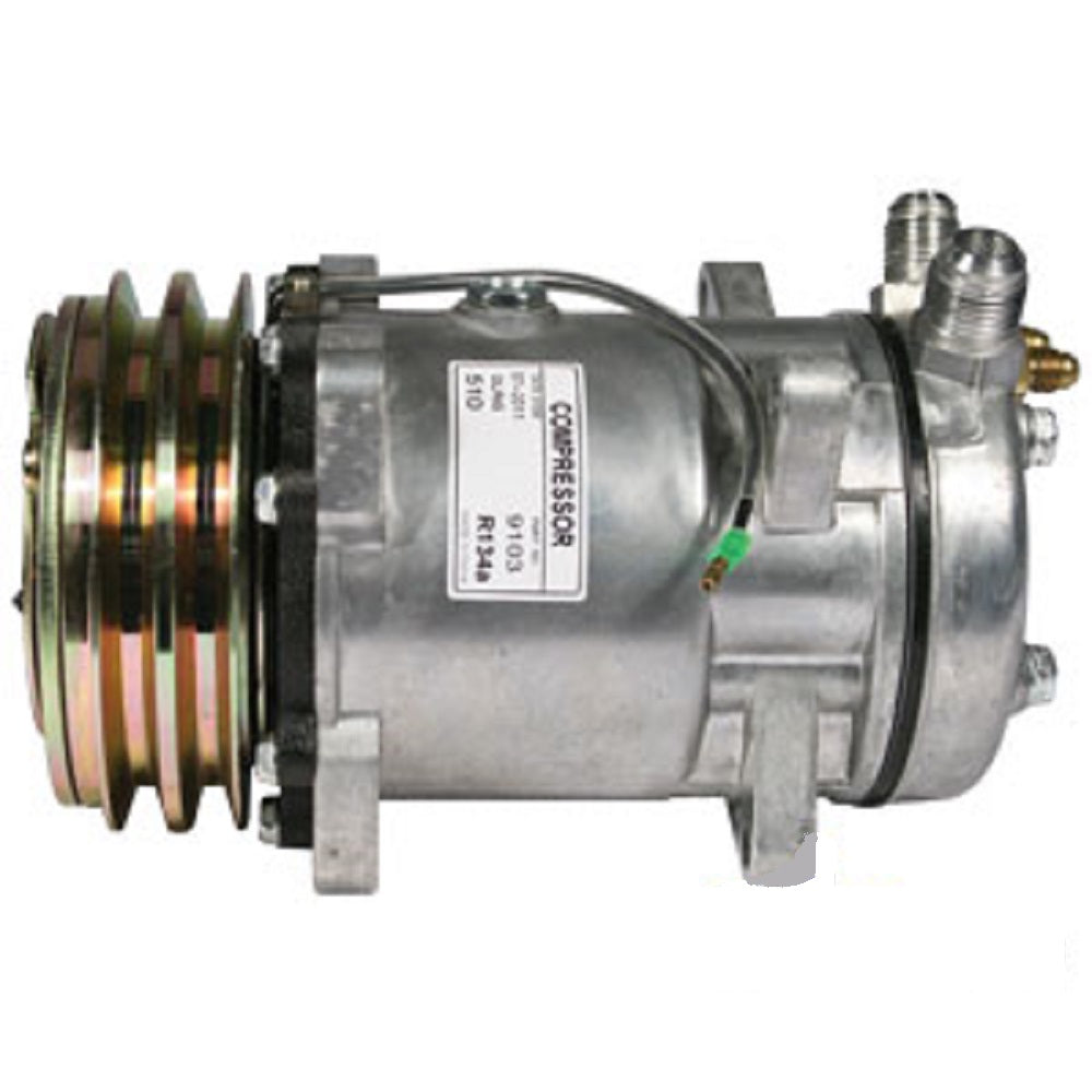 8819103 Sanden SD510HD Compressor, w/ 2 Groove Clutch - Fits Ag-Chem