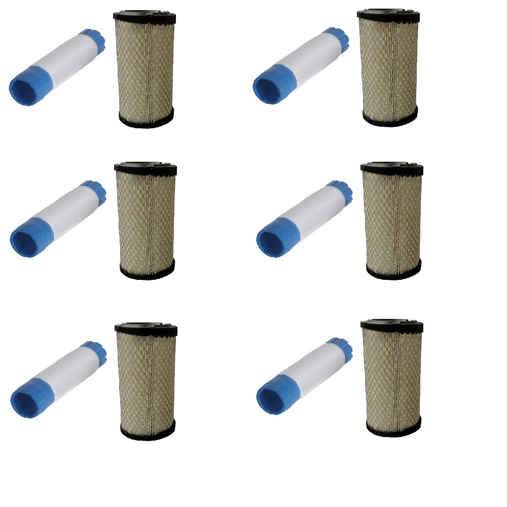 Qty. 6: Inner & Outer Air Filter Fits Kawasaki Replaces 11013-1290