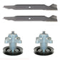 (1) Replacement Spindle Assemblies w/ Pulleys & Blade Kit Fits MTD Models