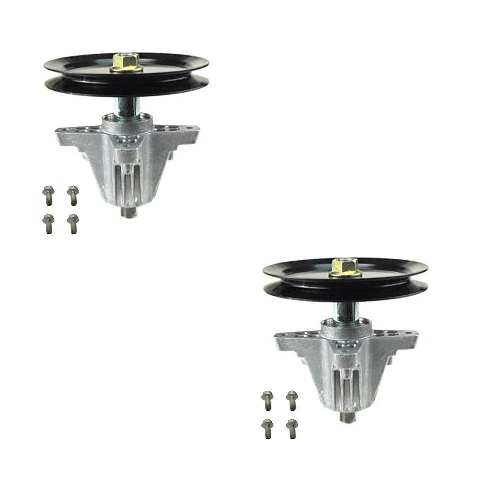 Qty 2: Mower Deck Spindle with Pulley and Bolts Fits MTD Replaces 159830
