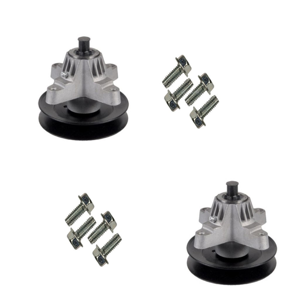 Qty 2: Spindle Assemblies and Bolts Fits Troy Bilt Replaces 618-0565