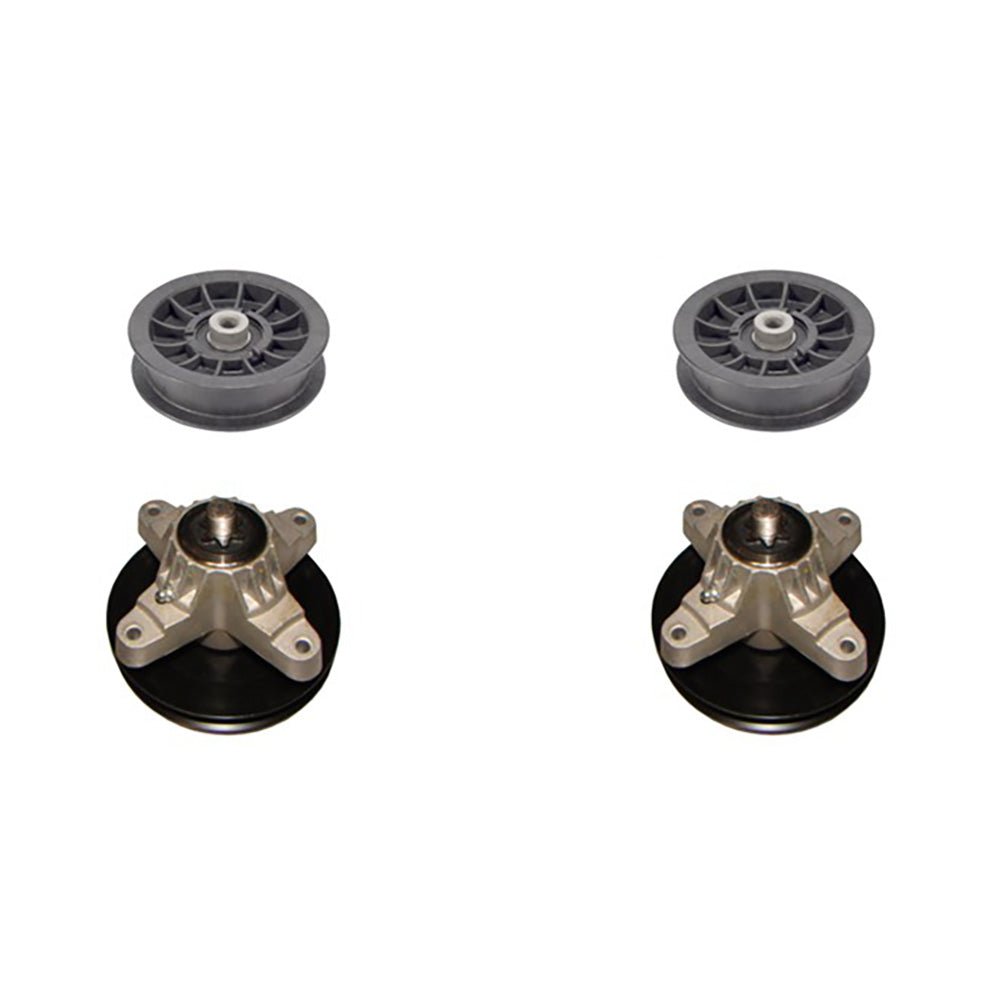Qty 2: Spindle Assemblies With Pulleys Fits MTD Replaces 12006