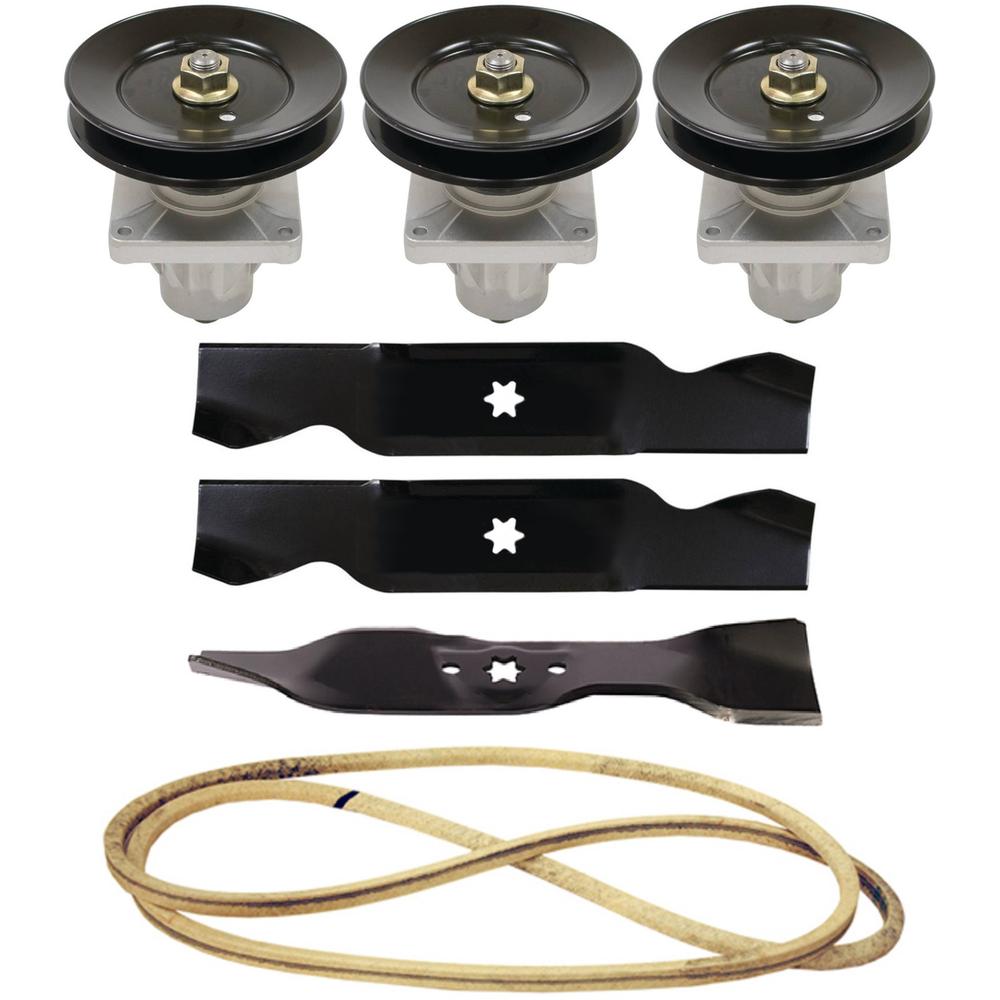 Deck Rebuild Kit Blades Spindles Belt Fits Cub Cadet 46" LT 1045 1046 fits MTD