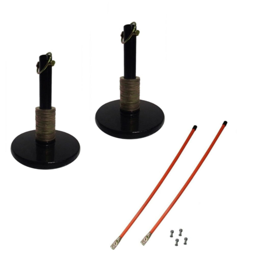 (2) Snow Plow Shoes & 27" Snow Plow Markers Fits Boss Replaces 1304711