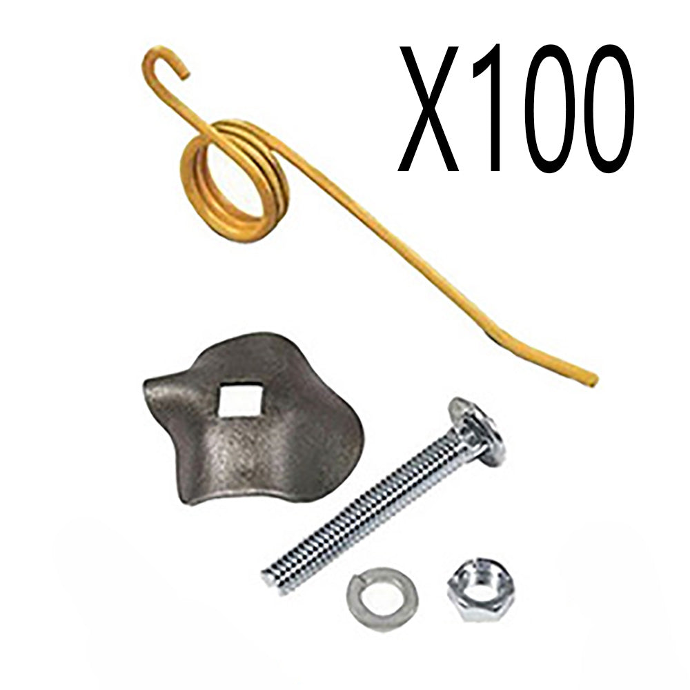 Qty 100: Hay Rake Teeth & Hold Down Clips   Fits New Holland