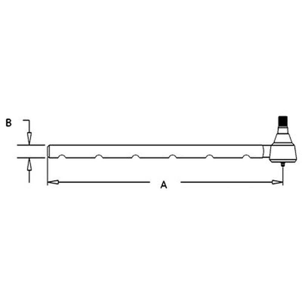 WN-65077C91-PEX Tie Rod, Outer, Left Hand Fits International/CaseIH 258 384 385