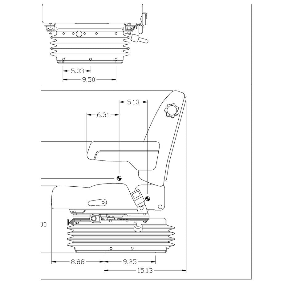 Suspension Seat Installation Kit Fits Case IH 7110 7120 7130 7140 7150 7210 +