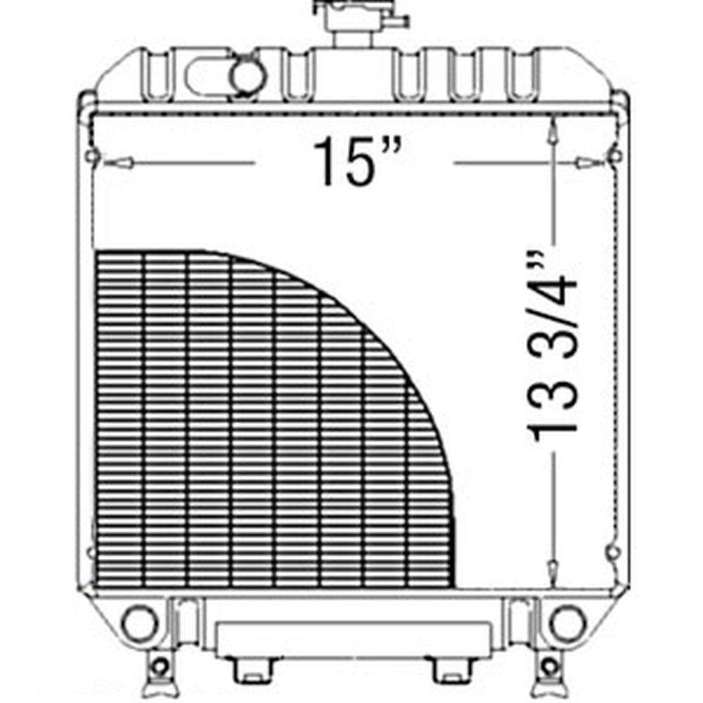 Radiator Fits Kubota B9200 66361-58712