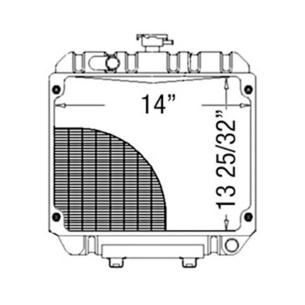 Radiator Fits Kubota B1750 B2150 replaces 6641858700