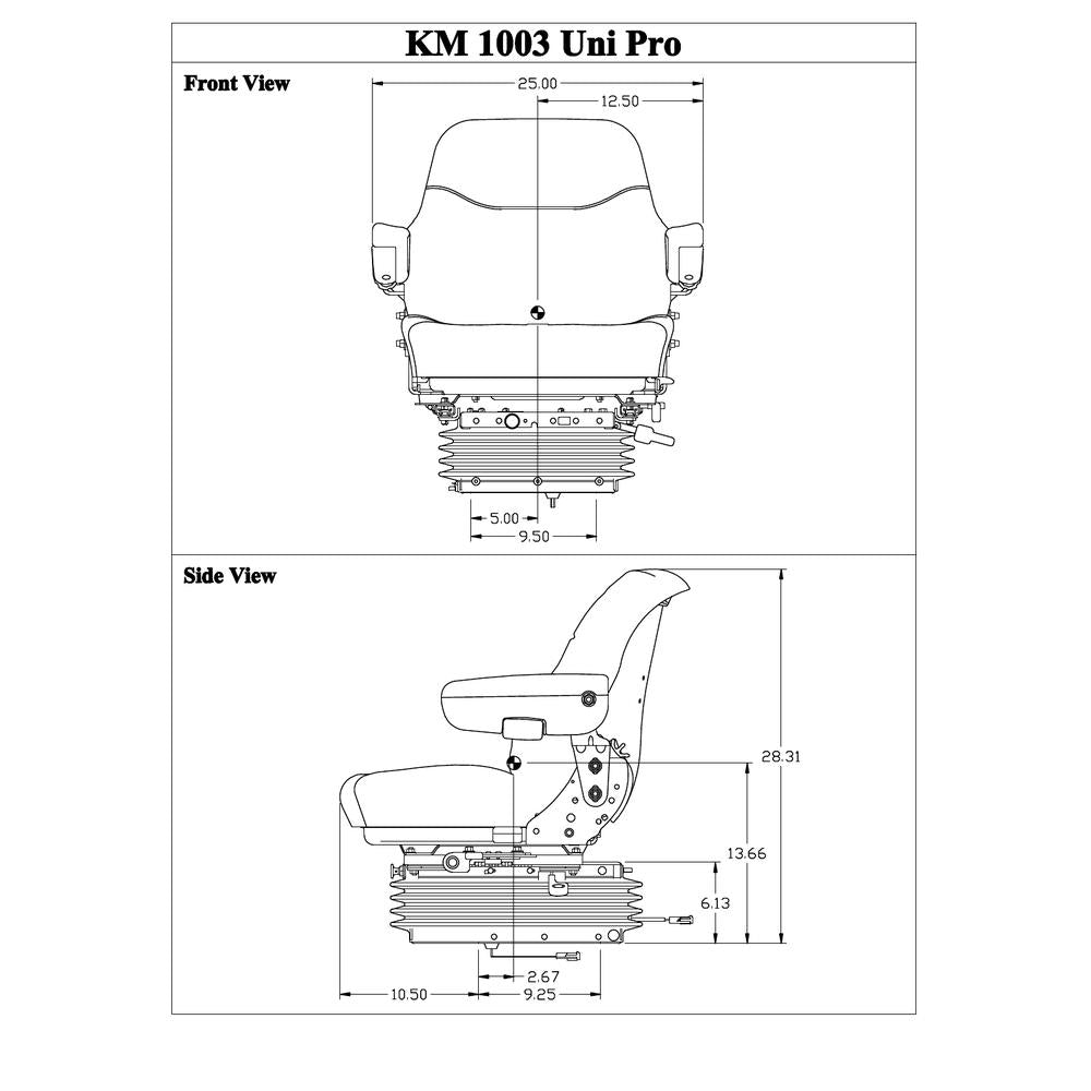 Fits Case IH 71-89 Steiger 9200-9300 Series KM 1003 Seat and Air Suspension