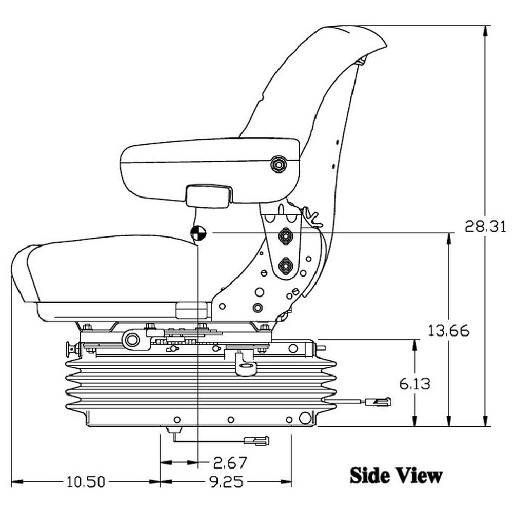 Fits Case IH 71-89 Steiger 9200-9300 Series KM 1003 Seat and Air Suspension