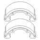 Pair of Brake Shoes-2 Halves Fits Kubota Replaces 6690522390