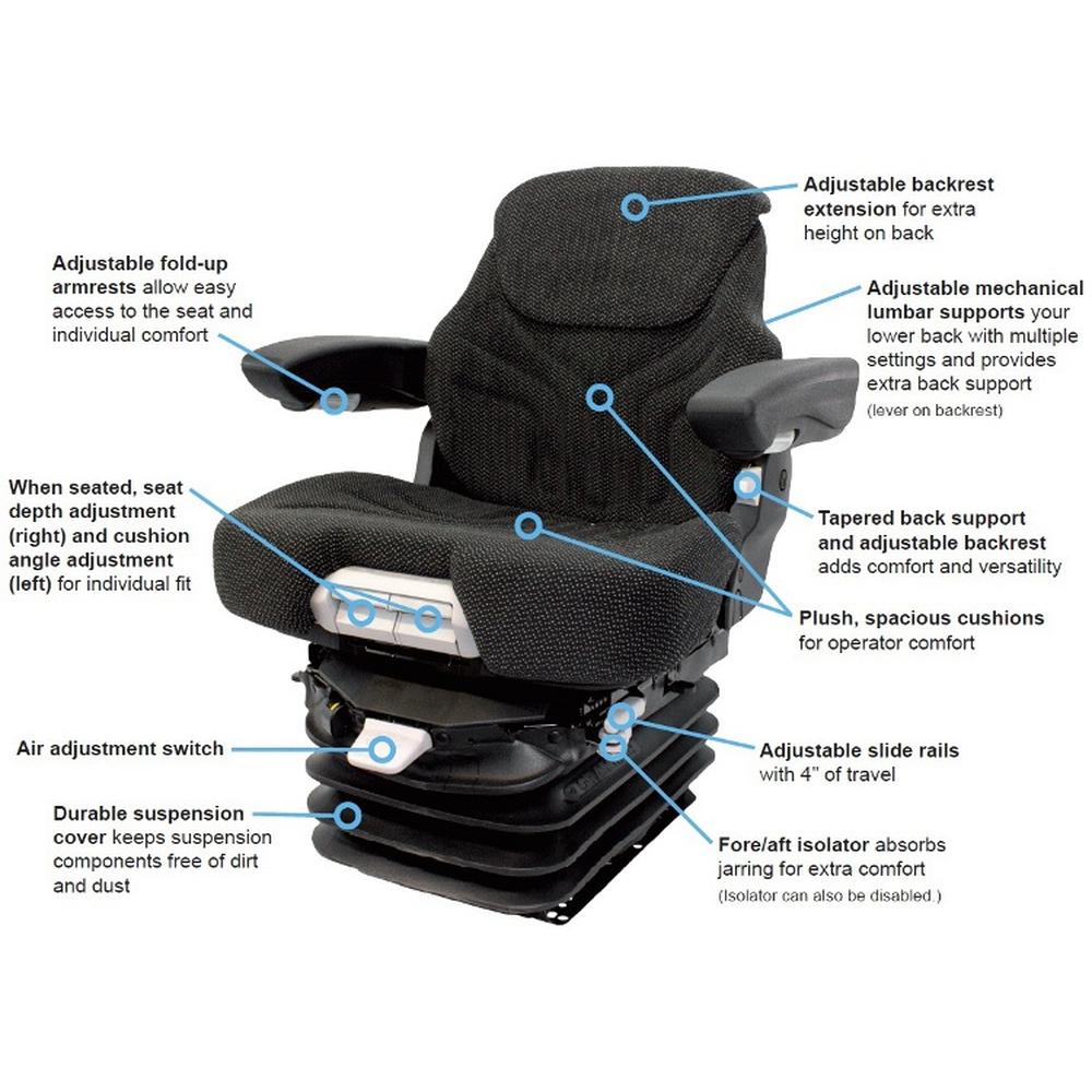 Seat & Air Suspension Fits Ford-Fits New Holland Fits Versatile 4WD Series