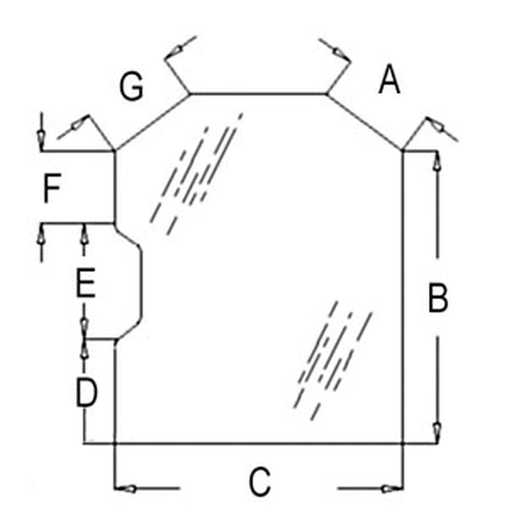 Replacement Tinted Door Glass Fits Bobcat Skidsteer A220 S175 S185 T190 883 863G