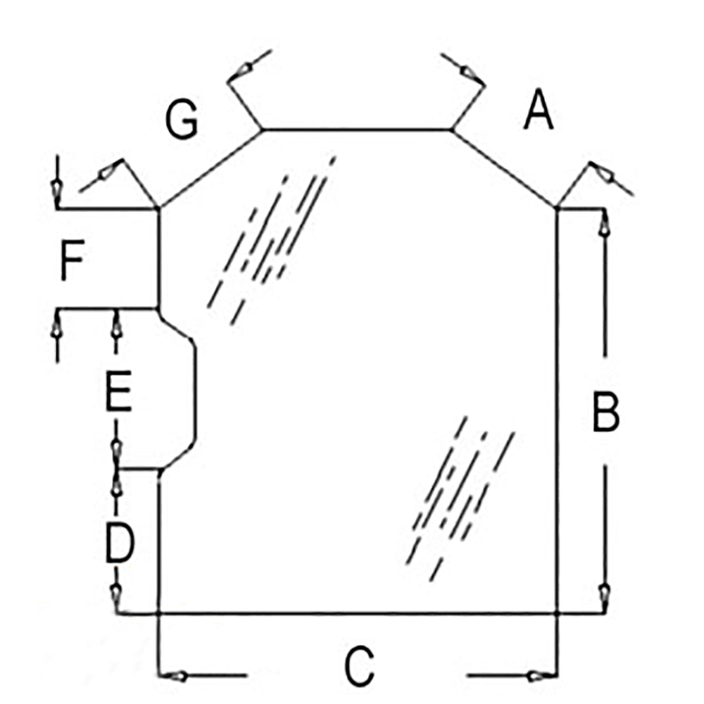 Replacement Tinted Door Glass Fits Bobcat Skidsteer A220 S175 S185 T190 883 863G