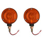 Amber Safety WARNING LIGHT PAIR for Tractor PLASTIC LENS Heavy Duty