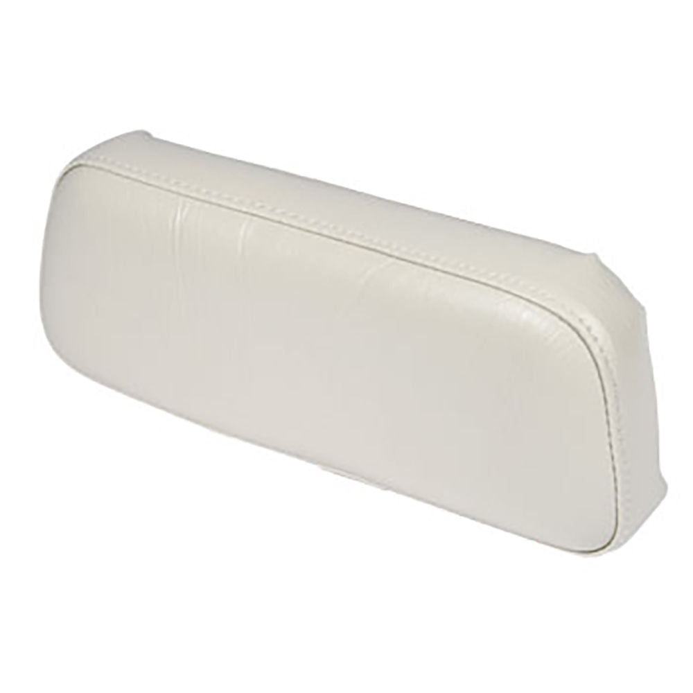 Seat Cushion Upper Backrest with Wood Back - Vinyl White Fits Allis Chalmers