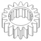 70246545V Tractor Reverse Countershaft Gear Fits Allis Chalmers 180 185 190 200