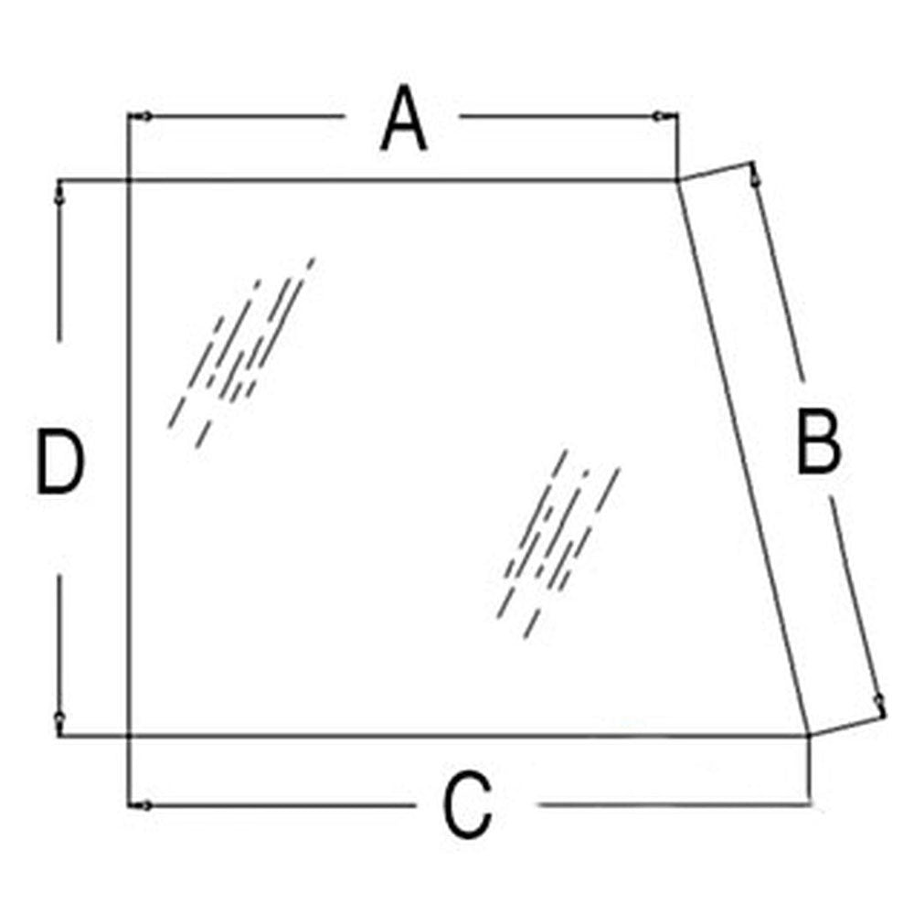 70573642 Rear Side Glass Fits Allis Chalmers Tractor 200 2100 220