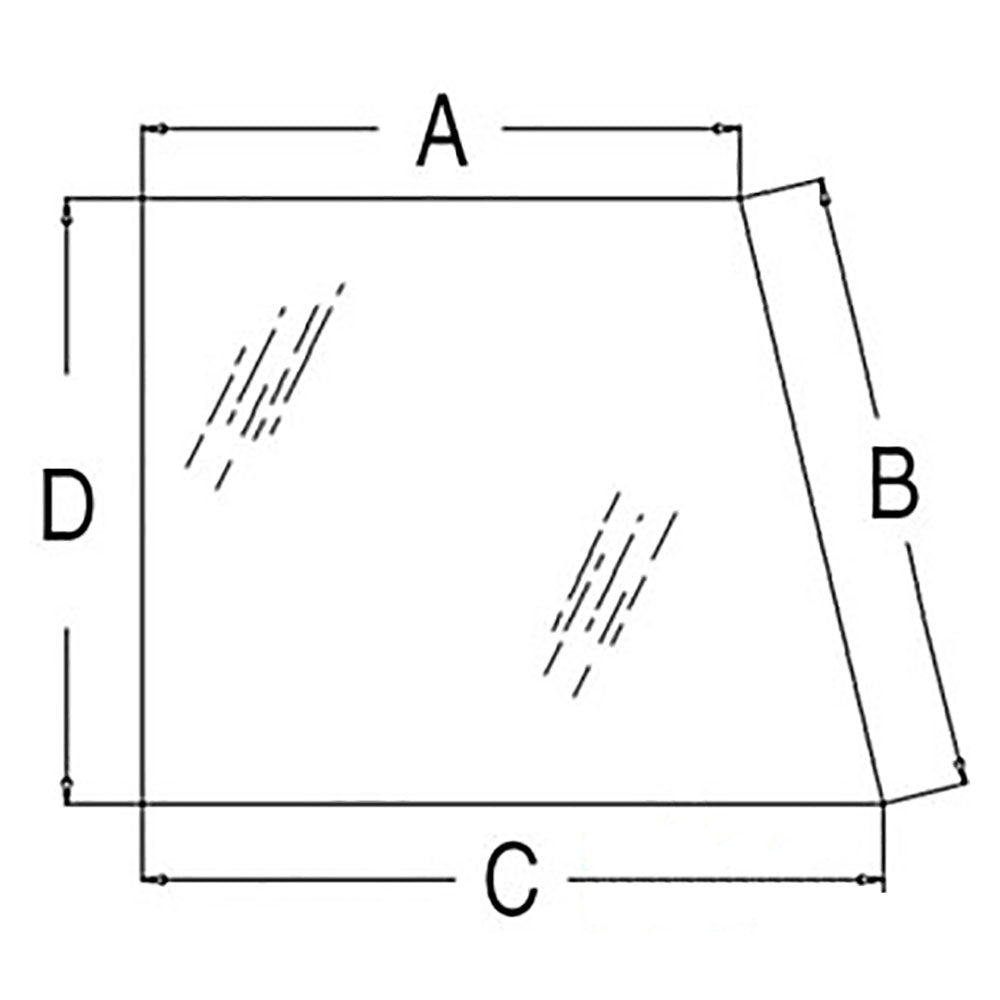 70573642 Rear Side Glass Fits Allis Chalmers Tractor 200 2100 220