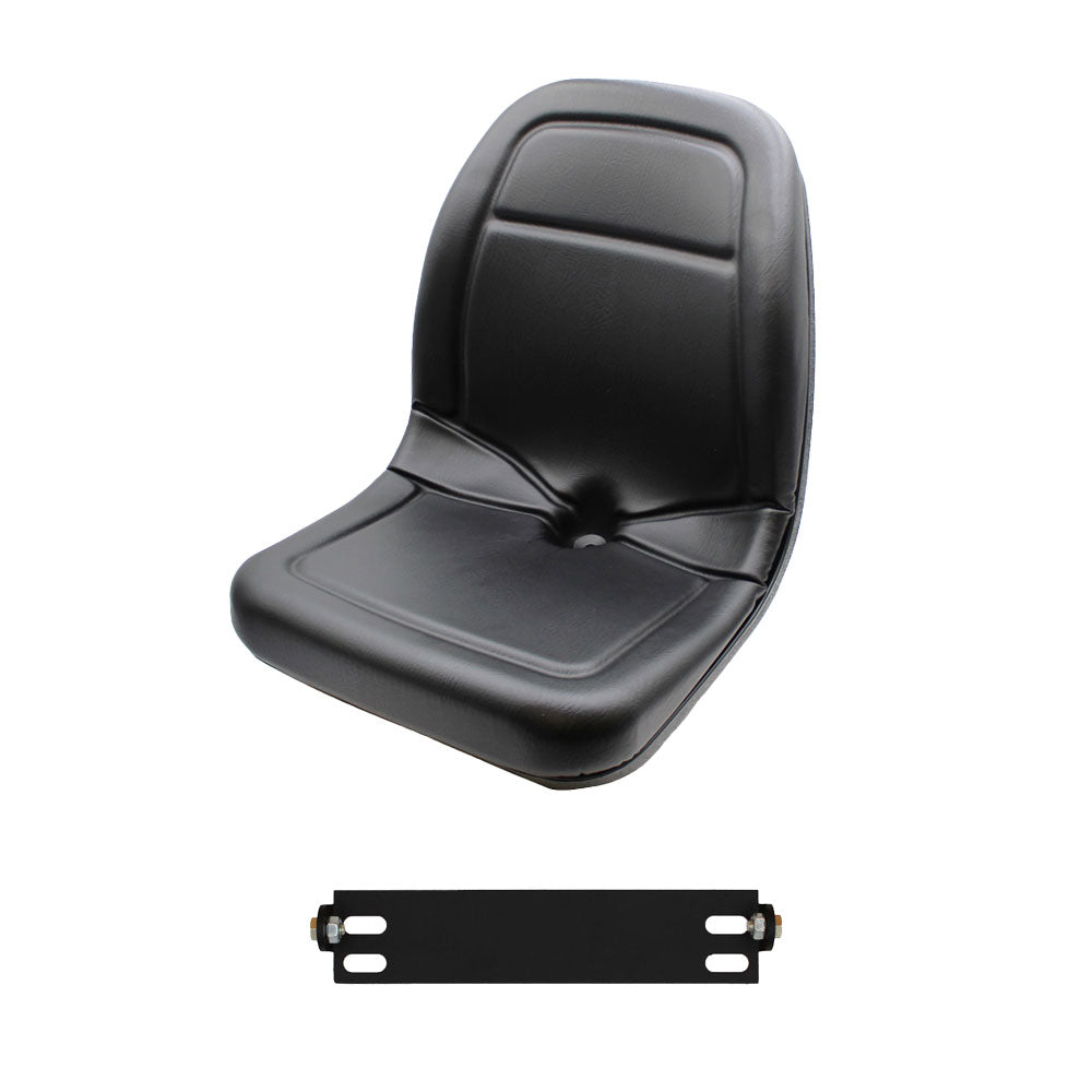 Black Seat with Bracket
 Fits John Deere Replaces 4478301