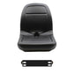 Black Seat with Bracket
 Fits John Deere Replaces 4478301