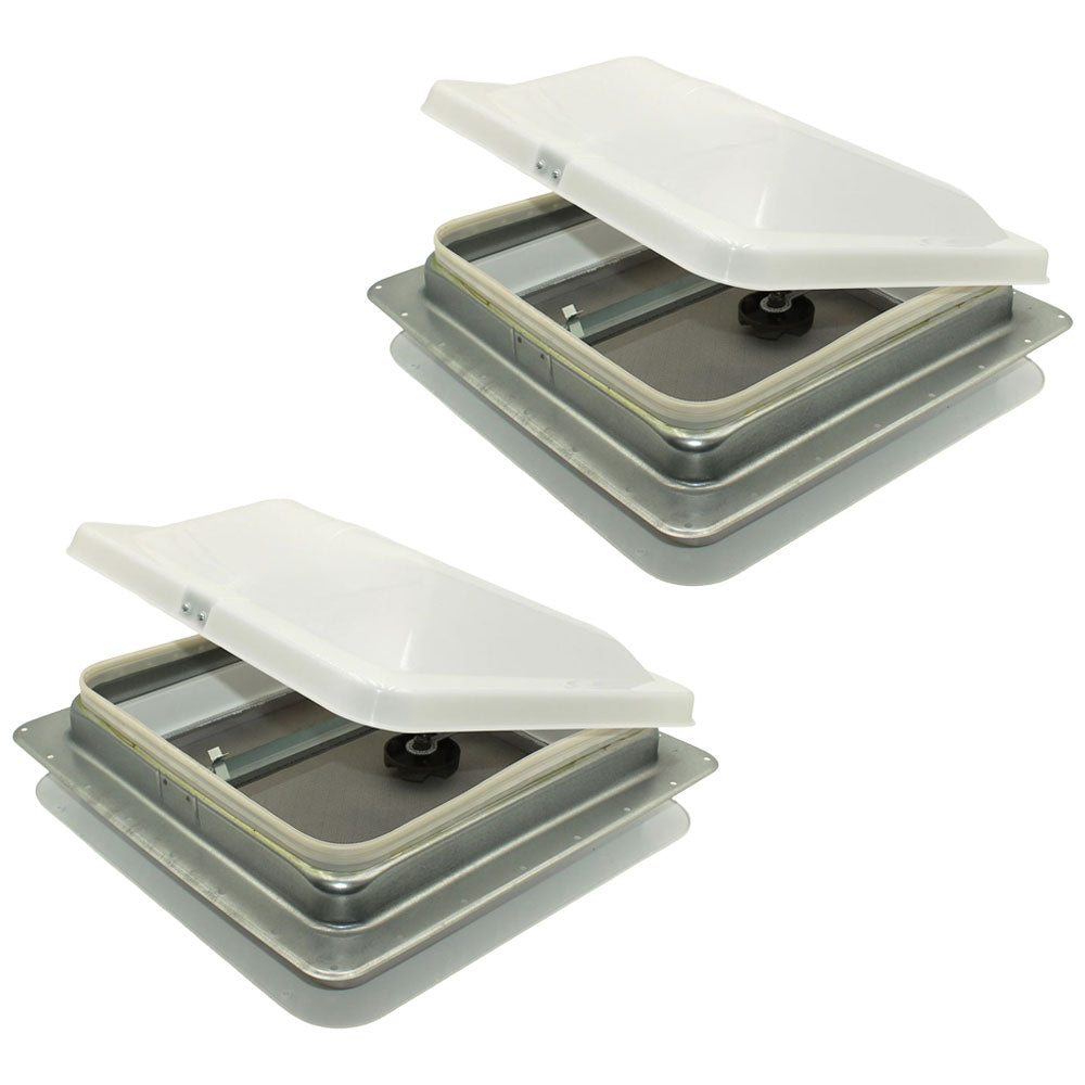 Pack of (2) Roof Vent Non-Powered with Exchange Lid - 14" White