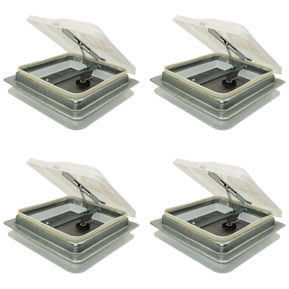 Pack of (4) Roof Vent Non-Powered with Exchange Lid - 14" White