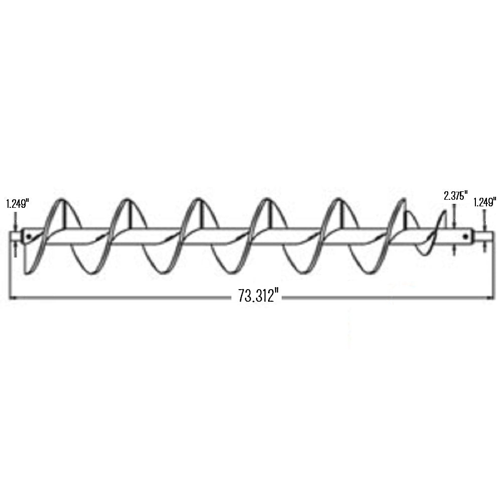 71426614 New Combine Extended Wear Bin Loading Auger Fits Gleaner R66 R76