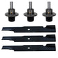 3-Spindles & Blades Kit Fits Husqvarna Replaces 539 10 60-40