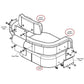 Three-Piece Seat Set R1028 Fits IH / Fits FARMALL Tractors