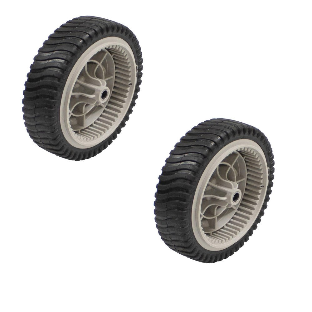 Qty 2: Front Lawn Mower Drive Wheels (Green/Gray) Fits MTD Replaces 734-04018