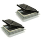 74111A-C1G1 Set of (2) Replacement 14" White Roof Vent w/ Smoke Colored Lid
