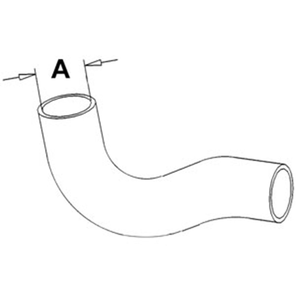 772165M3 New Upper Radiator Hose Fits Massey Ferguson 285 2.000" I.D.