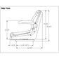 Gray Seat With Arm Rests Hustler Dixie Chopper Jacobsen Fits Toro Land Pride ZTR