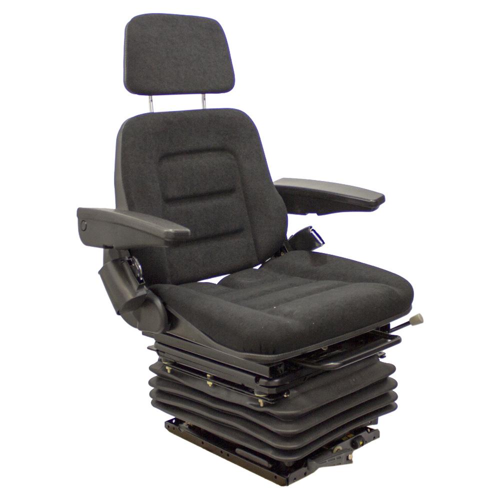 Universal Mechanical Fabric Seat for Loaders Backhoes And Construction Fits CAT