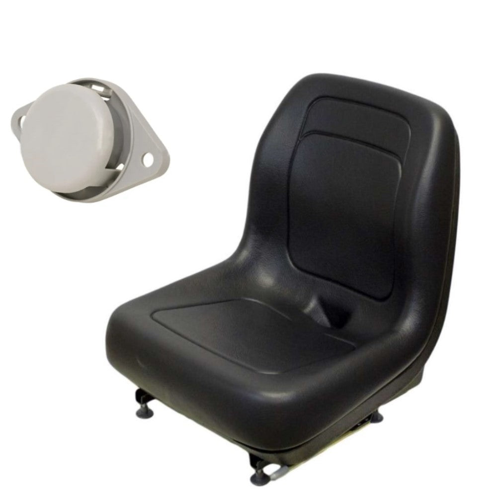 Black Seat Fits Ford New Holland Skid Steer LS120 LS125 LS140 LS150