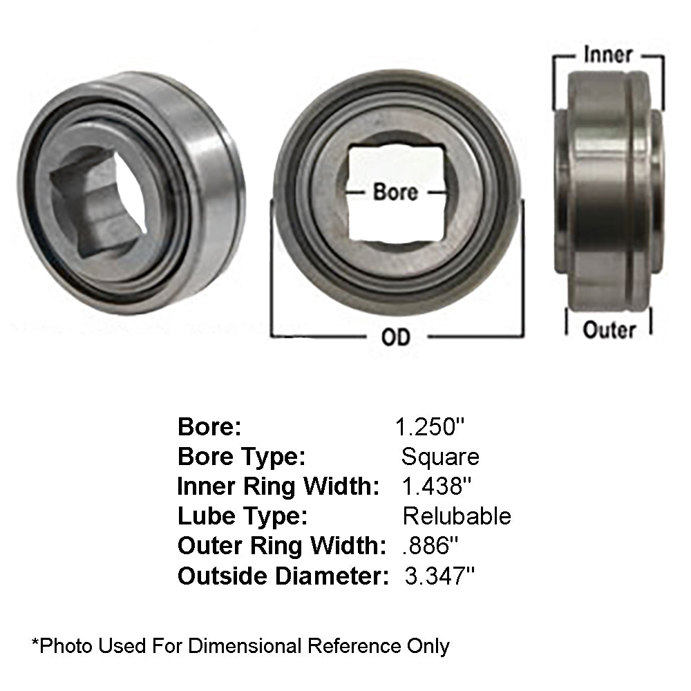 818112C1 Re-Lubri Fits CATeable Cylindrical Square Bore Tractor Disc Bearing