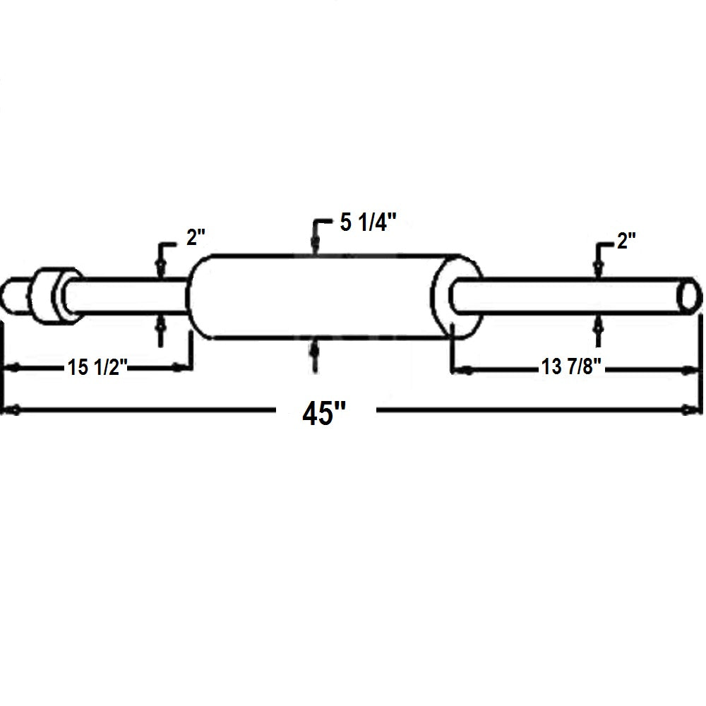New Muffler Fits Ford/New Holland 2000 3 Cyl Tractor 81817063 C7NN5230R