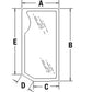 Left Hand Front Lower Glass Fits Ford/New Holland Replaces 82001923